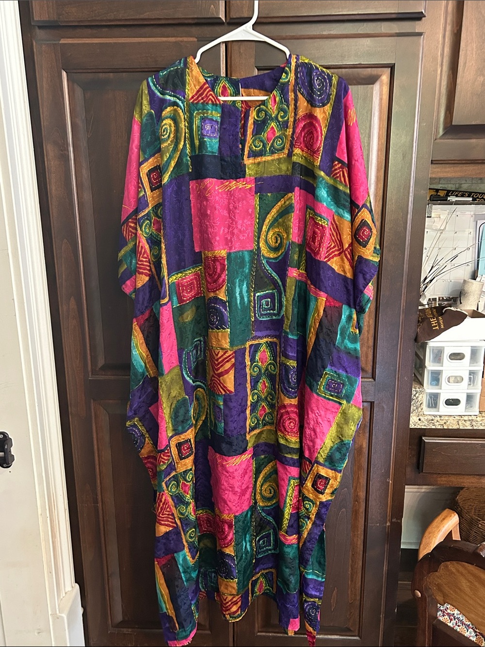80’s Multi-Color Tribal Kaftan OSFM